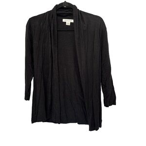 August Silk Elegant Black Cardigan